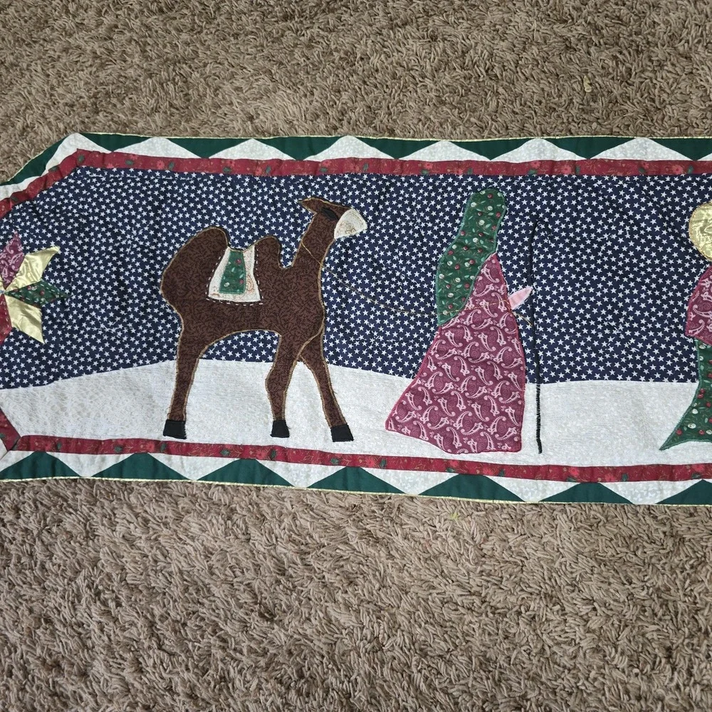 Nativity Scene Quilted Table Runner Christmas Decor ~ 67